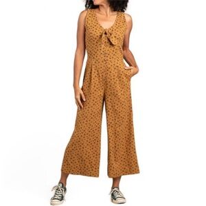 Toad&Co Mustard Floral Jumpsuit